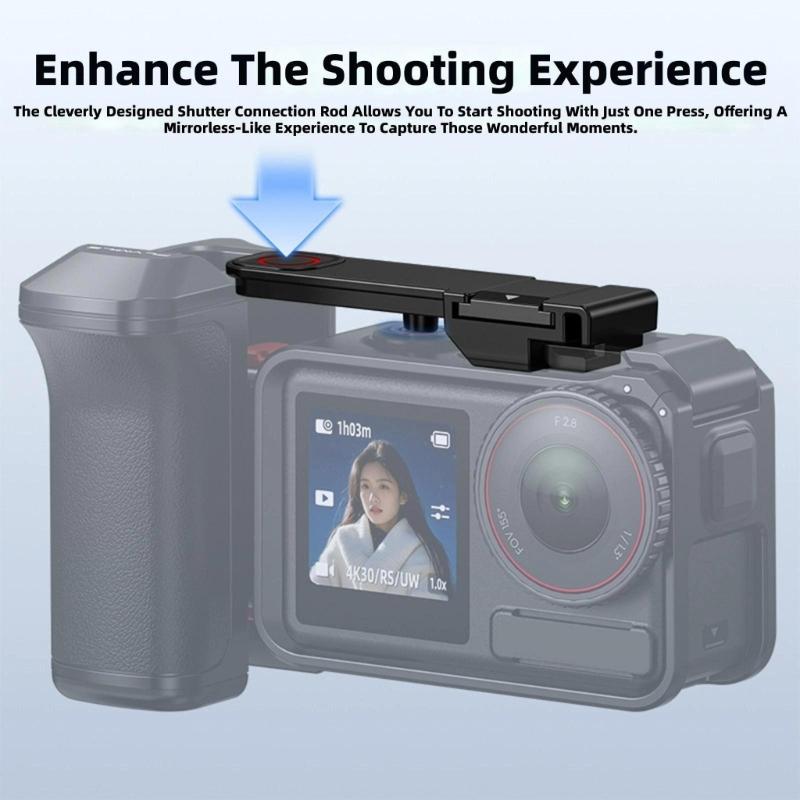 Quick Release Action Camera Grip Handle for Action4/3 Street Shoots Ergonomic Comfort Multiple Interfaces Magnetic