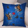 Capa de Almofada de Desenho Animado Fofa Colorida Caveira Fronha Carro Sofá Decoração para Casa