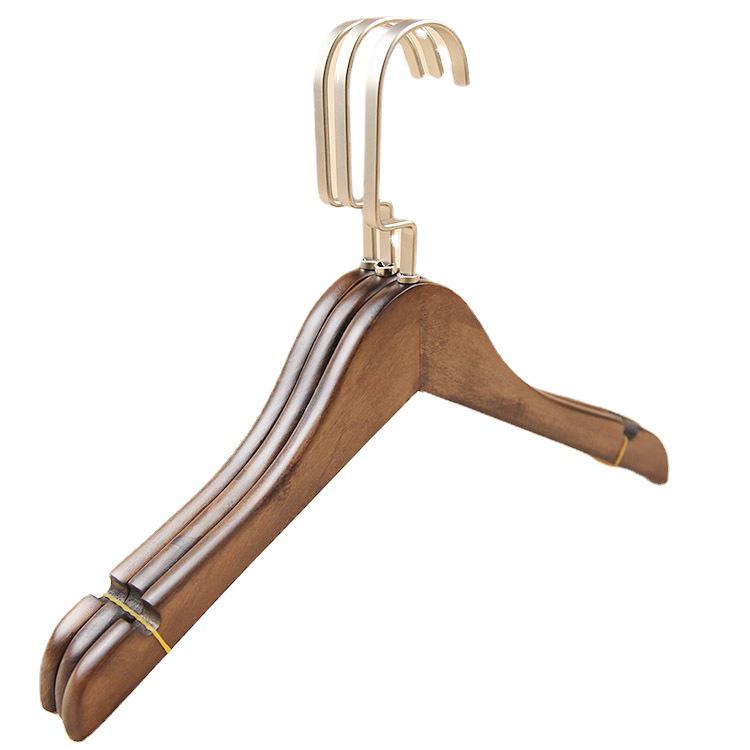 Non-Slip Wooden Clothes Hanger - Retro Solid Wood Design for Men, Women, Children, & Baby Clothes