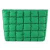 Quilted Makeup Bag Puffy Makeup Organizer Storage Bag with Zipper Cosmetic Organizer Case Solid Color for Women Girls