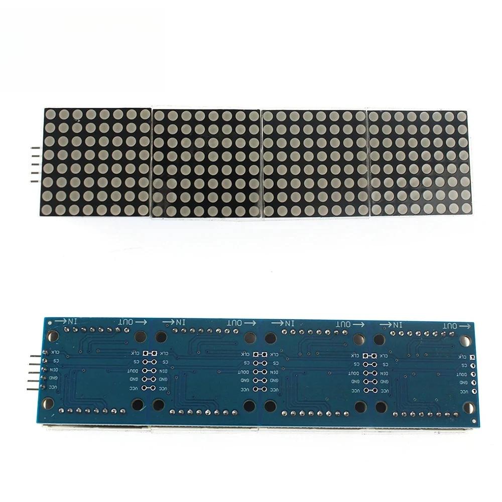 MAX7219 Dot Matrix Module 4 in 1 LED Display Modules Drive With 5 Pin Wires For Arduino Raspberry Pi