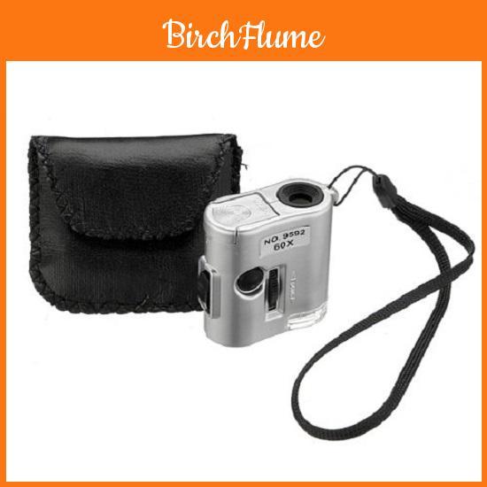 Microscope Loupe de Poche Portatif Mini de Qualité Supérieure Loupe de Bijoutier Avec Lumière LED