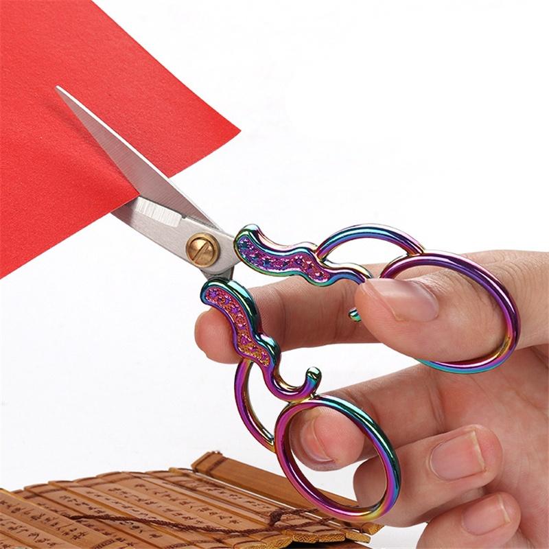 Profesjonalne nożyczki do szycia ze stali nierdzewnej Vintage nożyczki do haftu Craft nożyczki krawieckie stylizacja nici nożyce do przędzy