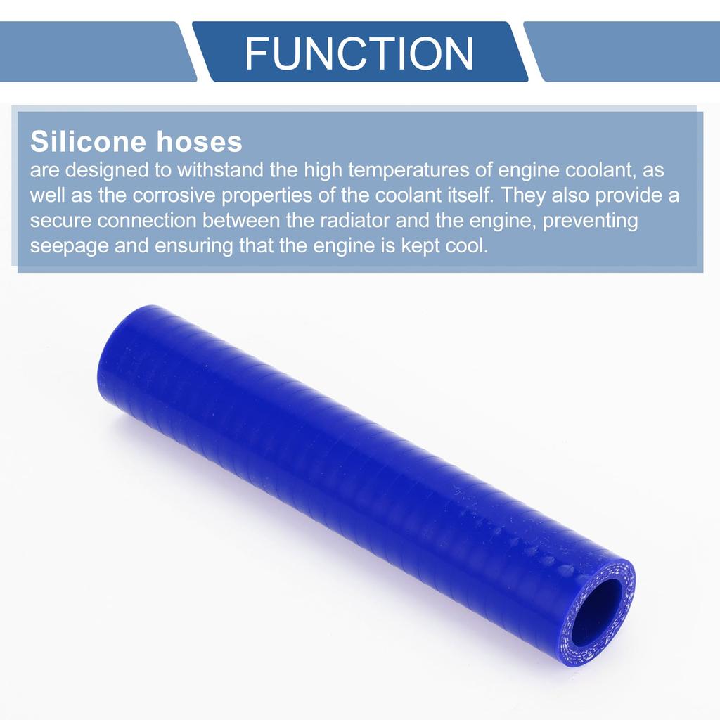 X AUTOHAUX 1pcs 18mm/0.71" ID 150mm/5.91" Length 0 Degree Blue Car Silicone Hose Hose Universal