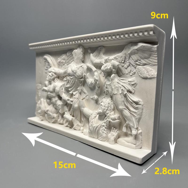 Ancient Greek Angels and Giants Relief Gypsum Sculpture Art Desktop Home Decoration Luxury Aesthetic Art Figurine Room Decor