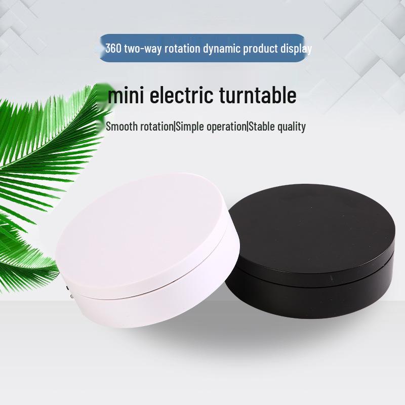 12cm Electric Rotating Display Stand, Battery/USB Powered for Jewelry & Camera Accessories