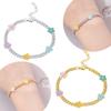925 Silberfarbenes Blumenpflanzen-Armband Gold Schönes Exquisites Armband Einheitsgröße Schmuck Jubiläums-Accessoire Geschenk