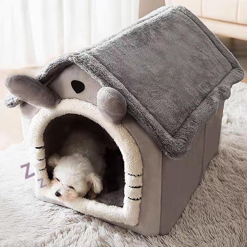 All-Season Detachable Pet House: Warm, Washable, Dual-Use for Cats & Small Dogs