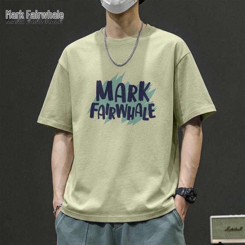 Mark Hua Fei Men s American Retro Loose Fit Cotton T-Shirt 3XL