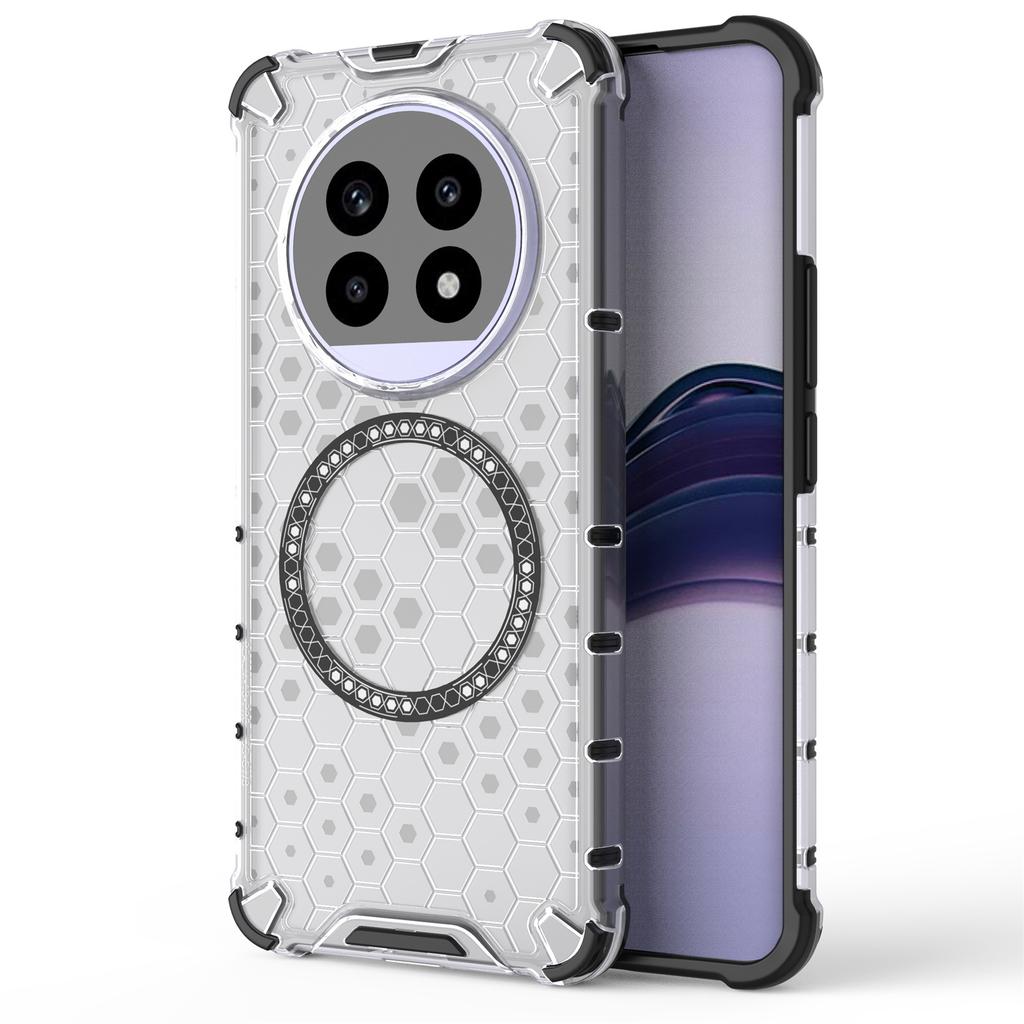 For Realme 13 Pro 5G (Global) Case Compatible with MagSafe Honeycomb Design TPU+PC Phone Cover