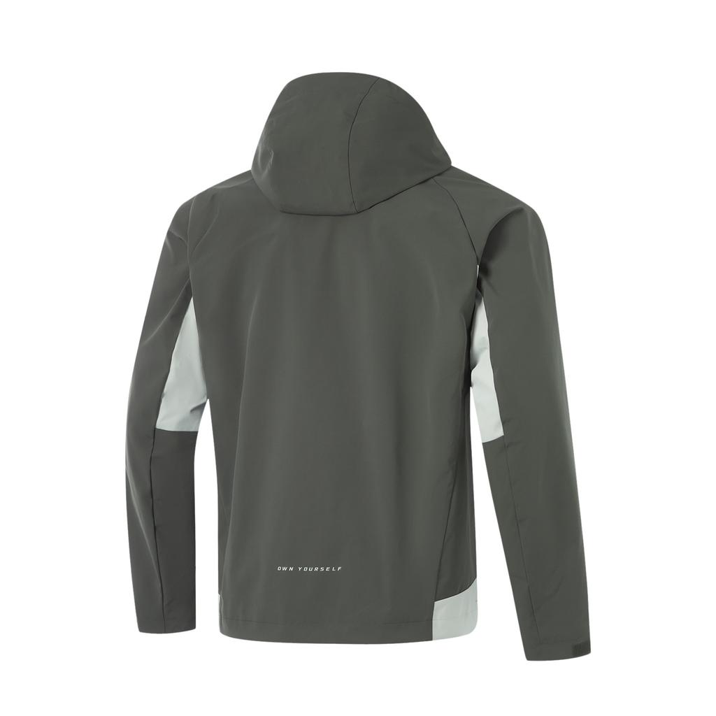 Li-Ning Fitness Series Spliced Zipper Hooded Comfortable Breathable Fleece Three-In-One Warm Water-Resistant Jacket Men Jacket AWBU009-2