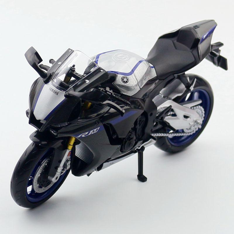 1/12 Skala Yamaha YZF-R1M Motorsykkelmodell Leke Legering Støpt Simulering Modeller Motorsykkel Samling Dekorasjon Gutteleker Gaver