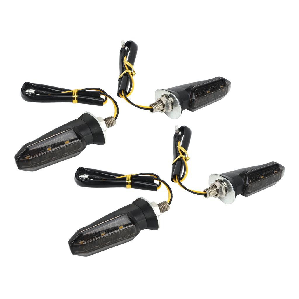 4Pcs Motorcycle LED Turn Signal Lights Mini Front Rear Indicator Waterproof Universal for Beach