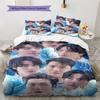 Kpop Boygroup 3-teiliges Bettbezug-Set, Bettwäsche-Set mit Idol-Porträt-Druck, Schlafzimmer Heimtextilien Dekor Ohne Kissenkern Decke Für Popmusik-Fans