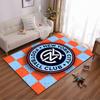 NYCFC Logo Checkered Carpet suitable as a non-slip mat for the living room or bedroom sofa