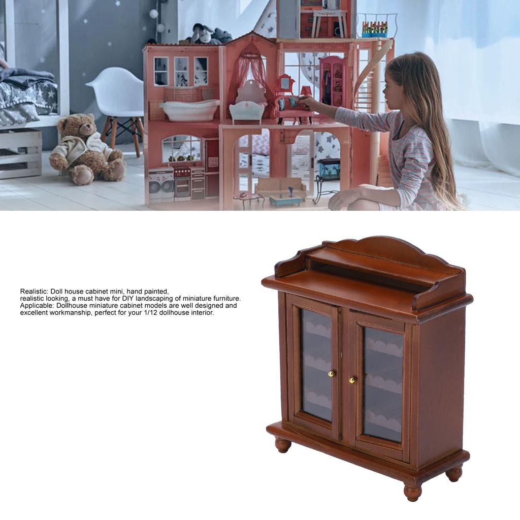 Wooden Cabinet Elegant Ature Cabinet Furniture for 1Celsius12 Doll House