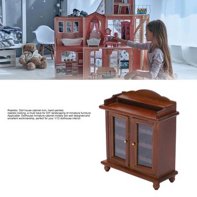 Wooden   Cabinet   Elegant    Ature Cabinet Furniture for 1/12 Doll House