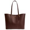 Bolsa 28 Metal Logo Snap Closure Polished Pebbled Leather Tote Bag Toto Bag Shopping Bag Shoulder Handbag Large Women's Brass with Maple