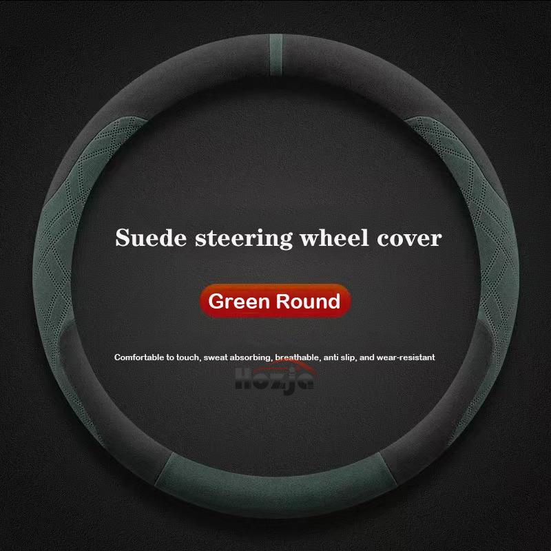 

suede Leather Car Steering Wheel Cover for Genesis G80 GV70 GV80 G70 GV60 2021 2022 2023 2024 2025 2026 Accessories