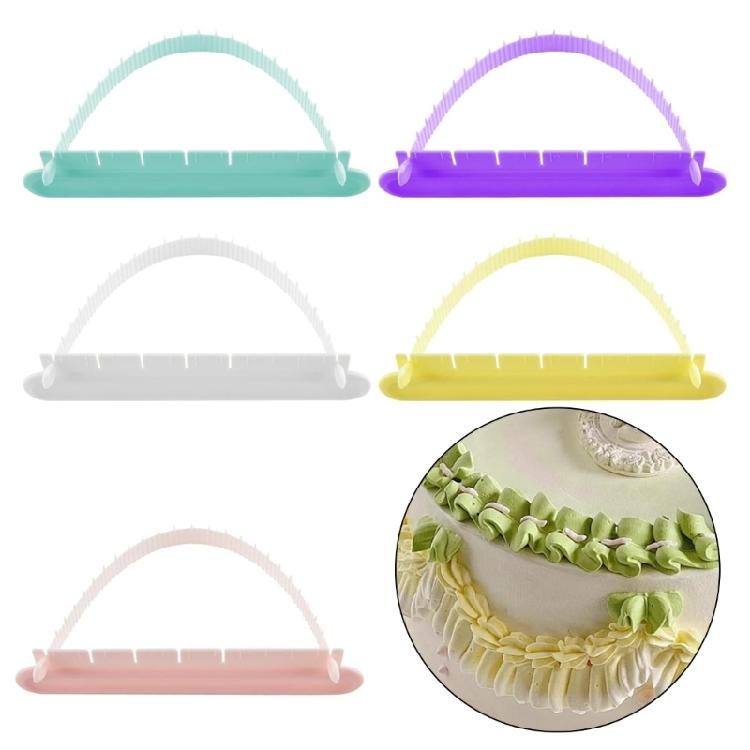 Food Safe Curved Cake Decorating Tool With Nonslip Handle For Artistic Frostings Designs Cake Layer Marker Baking Gadget
