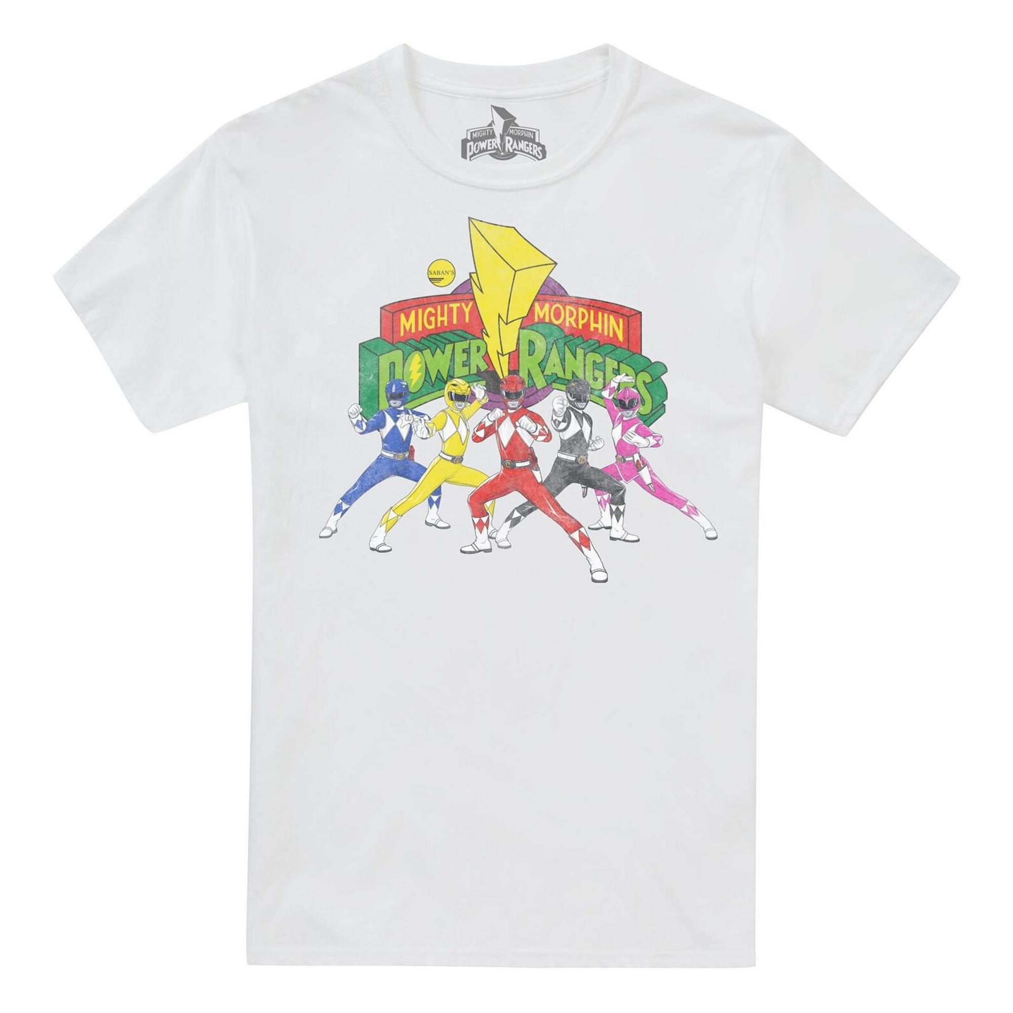 Power Rangers Heren Team T-shirt XL wit