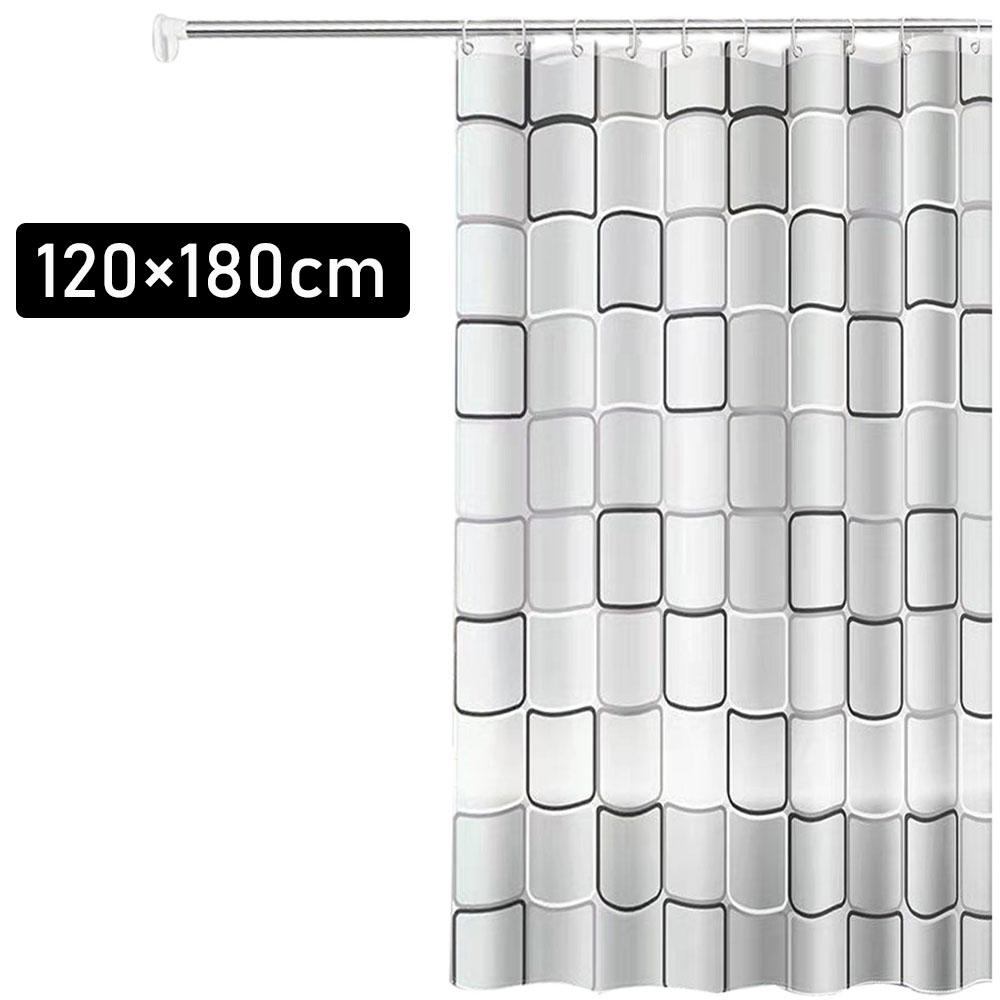 Shower Curtain Liner PEVA Square Shower Liner Plastic Waterproof Shower Curtains with Holes Modern Bathroom Partition Curtain