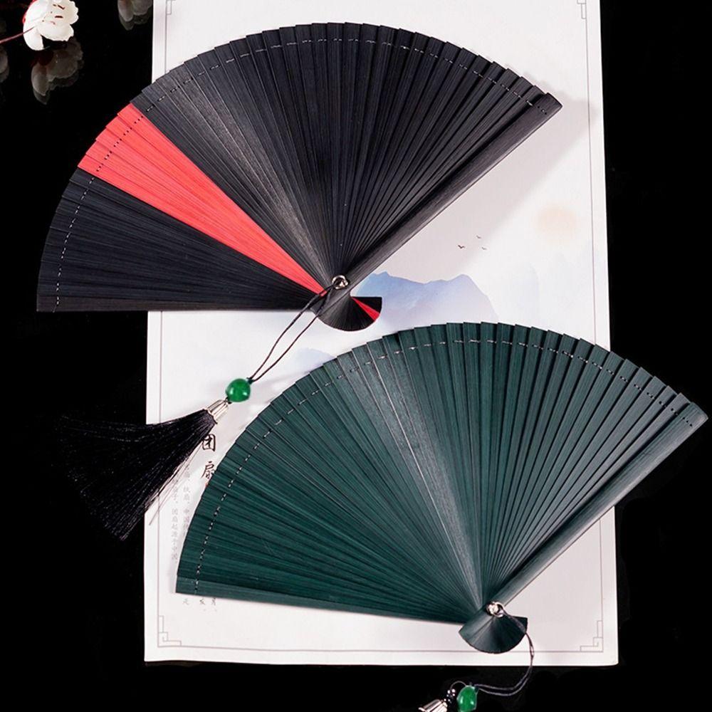 Bamboo Small Handmade Compact Folding Portable Kimono Fan Dance Fan Bamboo Fan Ornament