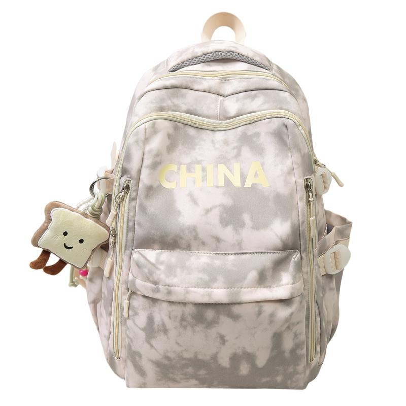 Student Class Computer Bag Women Large Capacity Travel Backpack Men Letter Backpack