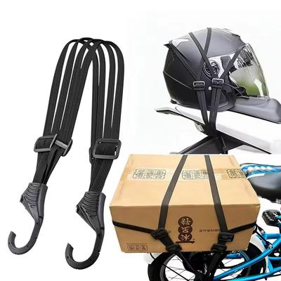 Motorcycle Luggage Strap Universal Elastic Suitcase with Safety Hook-Versatile Helmet Mesh Gear Transport Durable Sleek