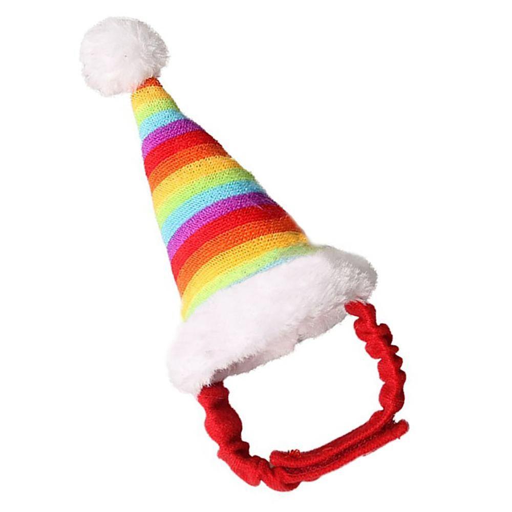 

Animals Hamster Christmas Decorations Rats Santa Claus Cap Cat Hat Costume Decor Pet Christmas Hat разноцветный