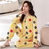 Cartoon high-end pajamas female cute cute jingle cat loose casual long-sleeved trousers women's loungewear set