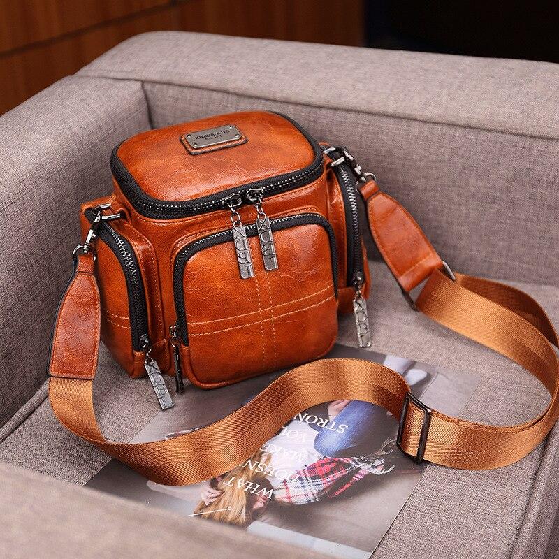 

Johnature модные женские сумки на плечо многофункциональная сумка для фотокамеры из искусственной кожи большой емкости однотонные сумки через плечо коричневый