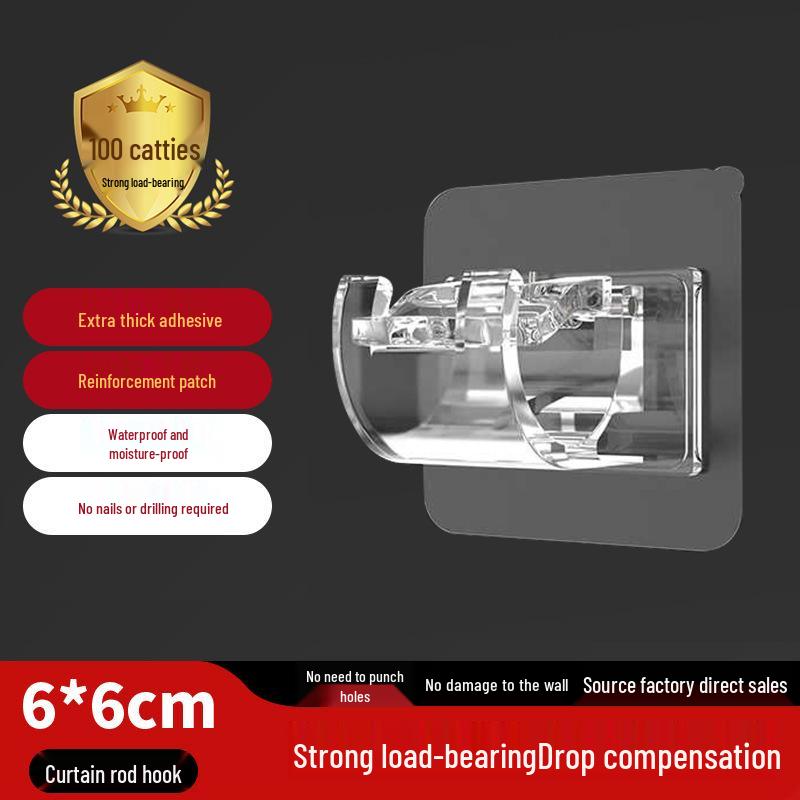 Seamless No-Drill Adhesive Interlocking Hooks for Bathroom & Kitchen - Strong, Transparent, Multifunctional Hooks