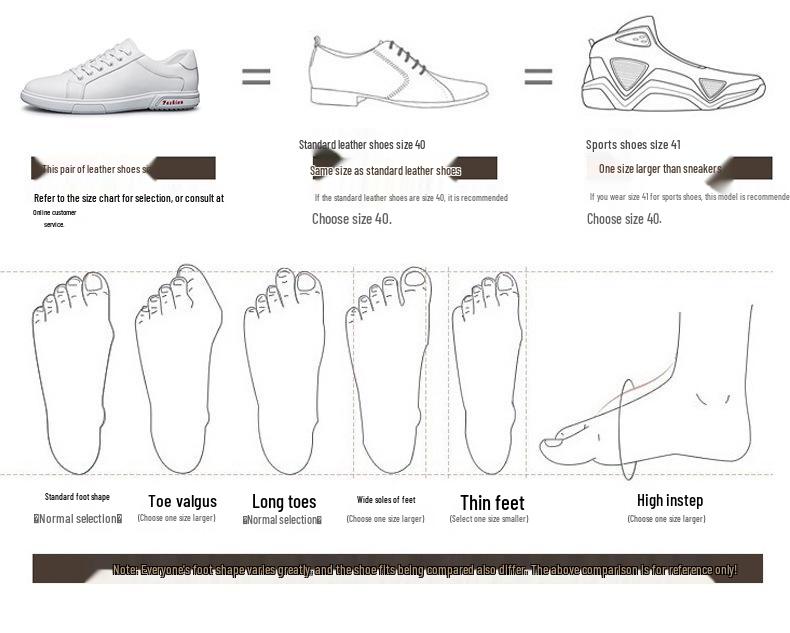 Men's Autumn Breathable Skate Shoes - Trendy Soft Sole Cowhide White Sneakers in Korean Style