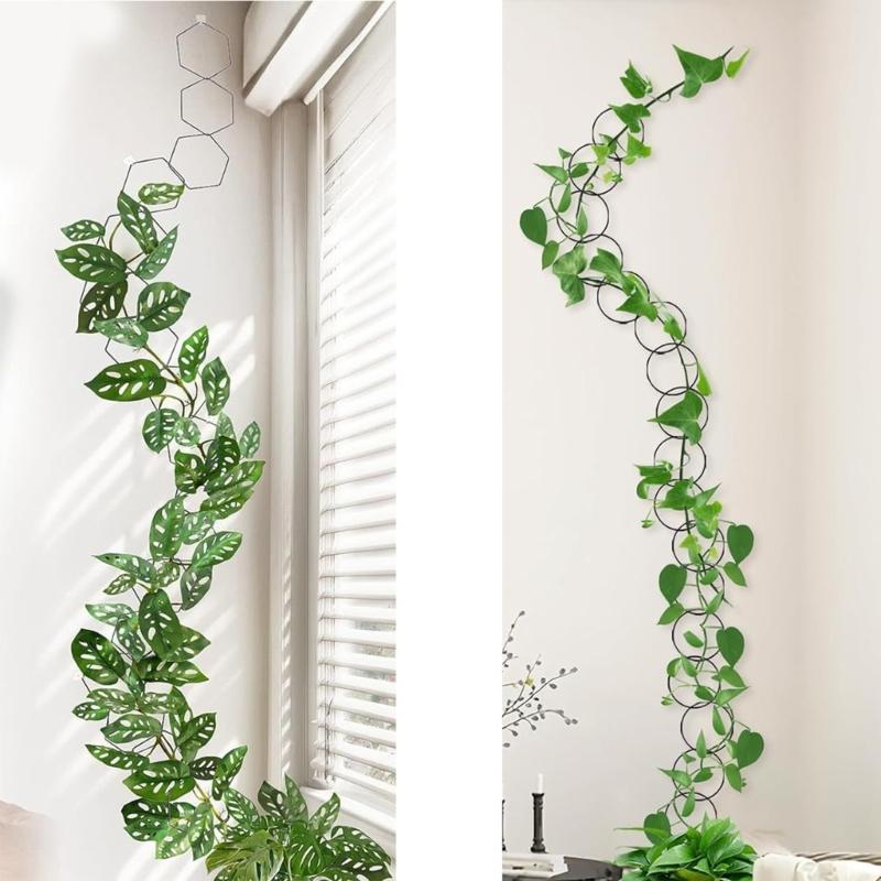 Practical Vine Climbing Lattice Small Potted Plant Metal Trellis Set Climbing Vine Support for Garden Decoration