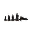 Black Nickel Plated Hardened PA Self-Tapping Screws - Round Head, Pointed Tail, Sizes M1.7-M4.