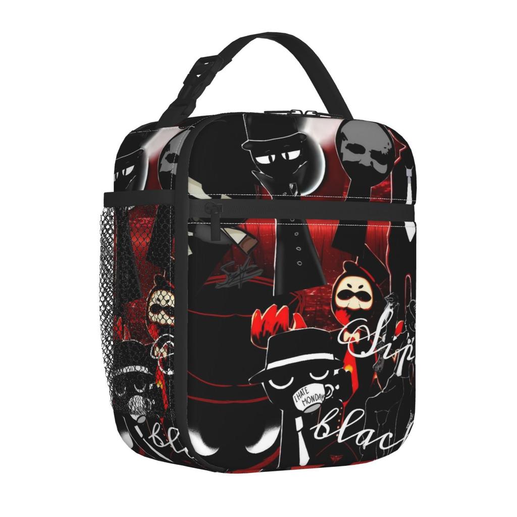 Rhythm Box Lunch Bag, Full-Printed Picnic Bag For Primary And Secondary School Students, Cartoon Animation Wear-Resistant Portable Thermal Insulation