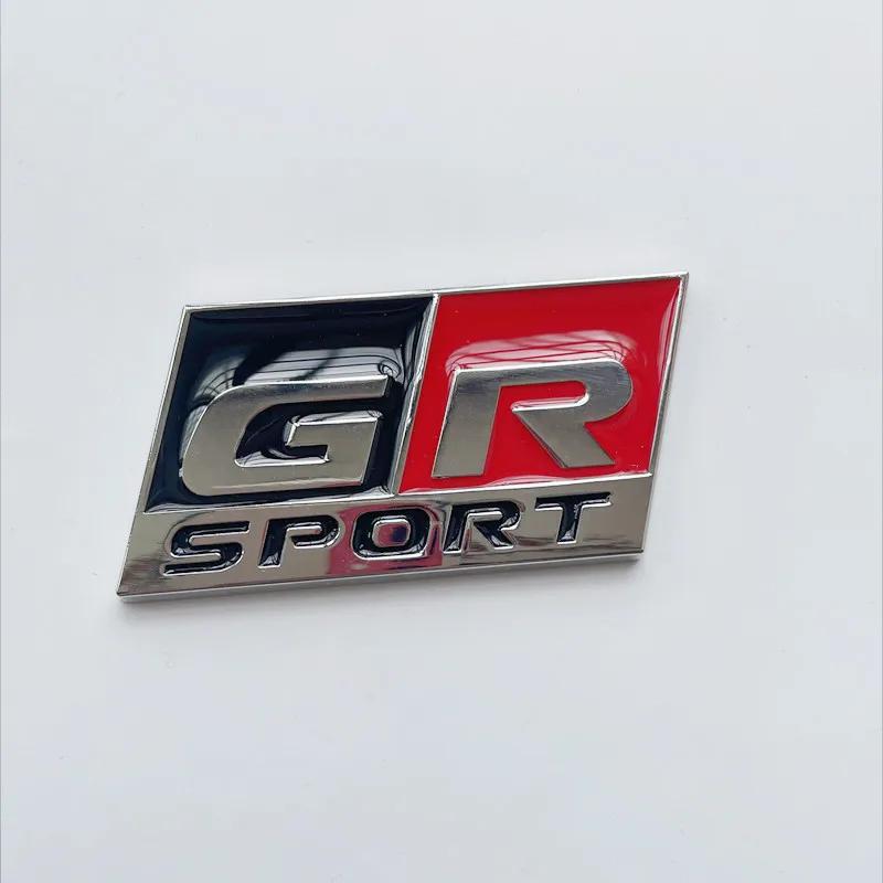 1Pc 3D Metal GR SPORT Logo Emblem Badge Car Body Trunk Deccor Sticker For CHR RAV4 Camry Alphard Avensis Prius Verso Crown
