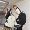 Mochila Leve de Grande Capacidade Unissex para Estudantes: Cor Sólida Simples, Cabe em Laptops, Perfeito para a Faculdade e o Ensino Médio.