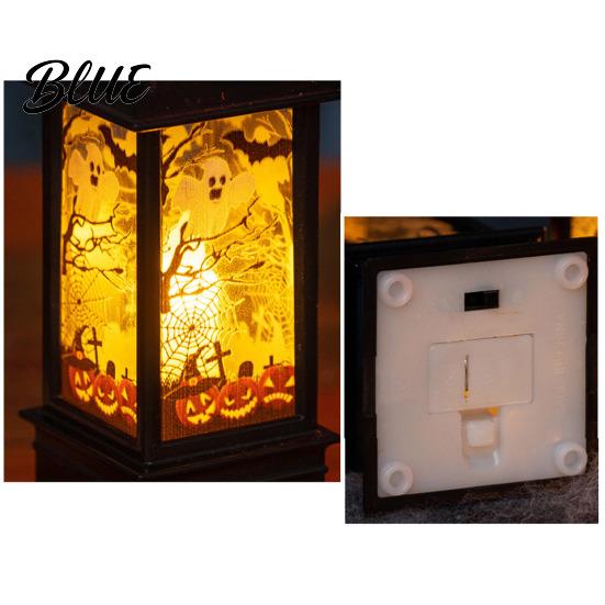 Flexible Placement Lamp Halloween Night Light Vintage Battery Operated LED Lantern Simulated Flickering Flame Warm Glow Light Lantern for Party Home