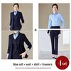 Professional Women's Autumn Suit Set - Formal Workwear for Hotel Front Desk Manager with Long-Sleeved Jacket and Pants