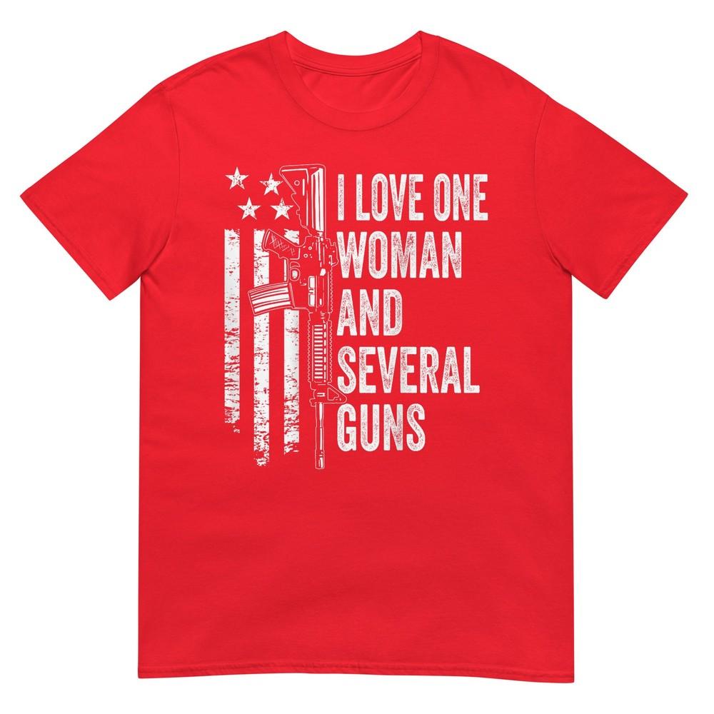 I Love One Unisex And Several Guns Husband Funny Unisex Gun Tshirt S