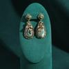 Orecchini a goccia d'acqua in pietra naturale verde vintage Gioielli Lusso Designer Colore Oro Antico Accessori da Donna 2025