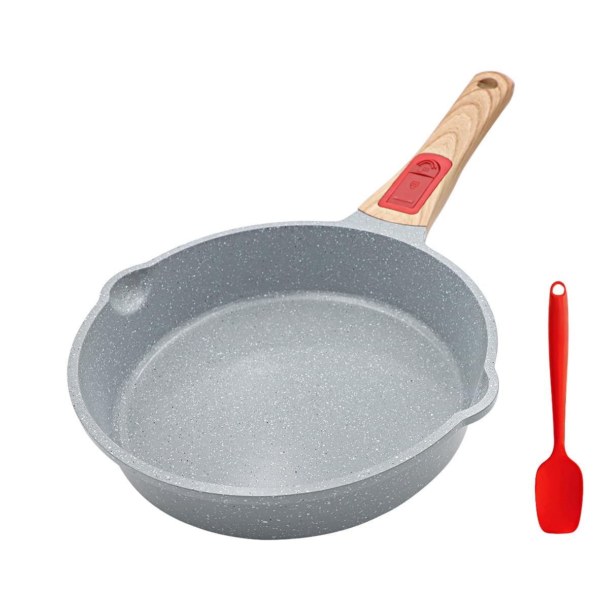 

RANXINGST Сковорода 20 см Совместимое керамическое покрытие Съемная ручка Духовка Посудомоечная машина Безопасно Не содержит ПФОК ПФОС Синий Индукционная/Газовая Антипригарная & & синий