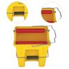 Foot Pedal Mop Bucket Easy to Use with Handle for Cleaning Indoor Hiking Yellow