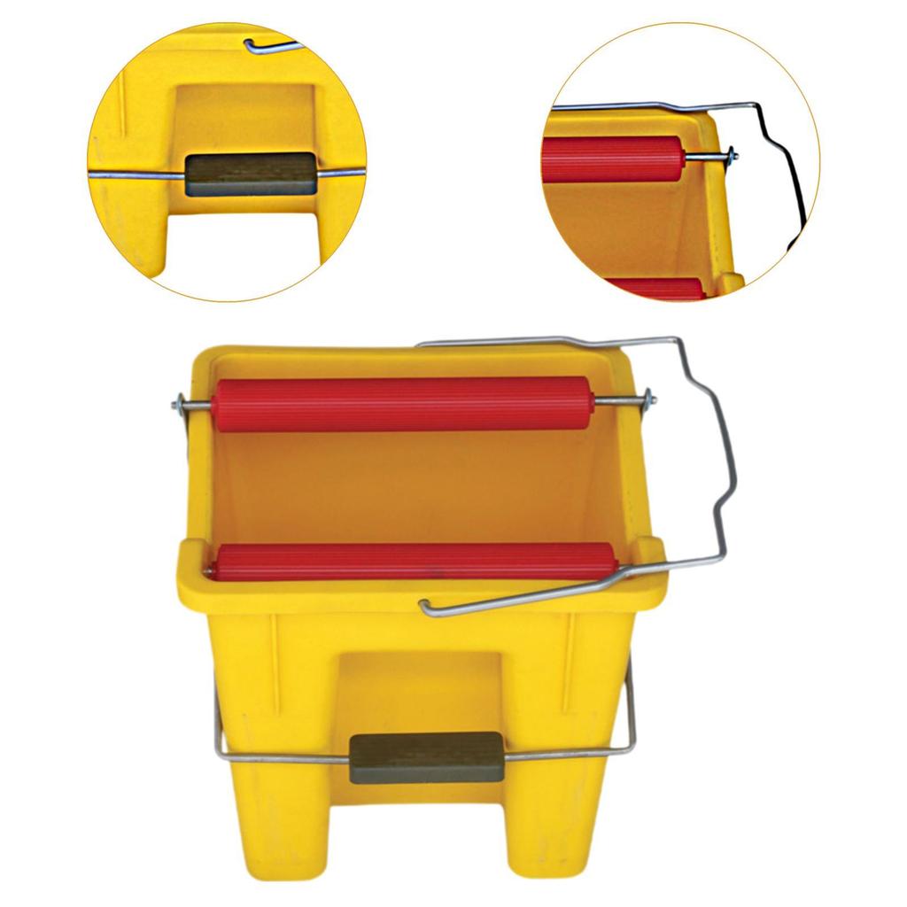 Foot Pedal Mop Bucket Easy to Use with Handle for Cleaning Indoor Hiking Yellow