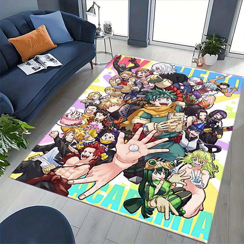 1pc My Hero Academia Chair Mat - Anime Cartoon Design Office Desk Pad, Non-Slip Carpet for Home Decor, Gaming Room, Seasonal Gift.T028