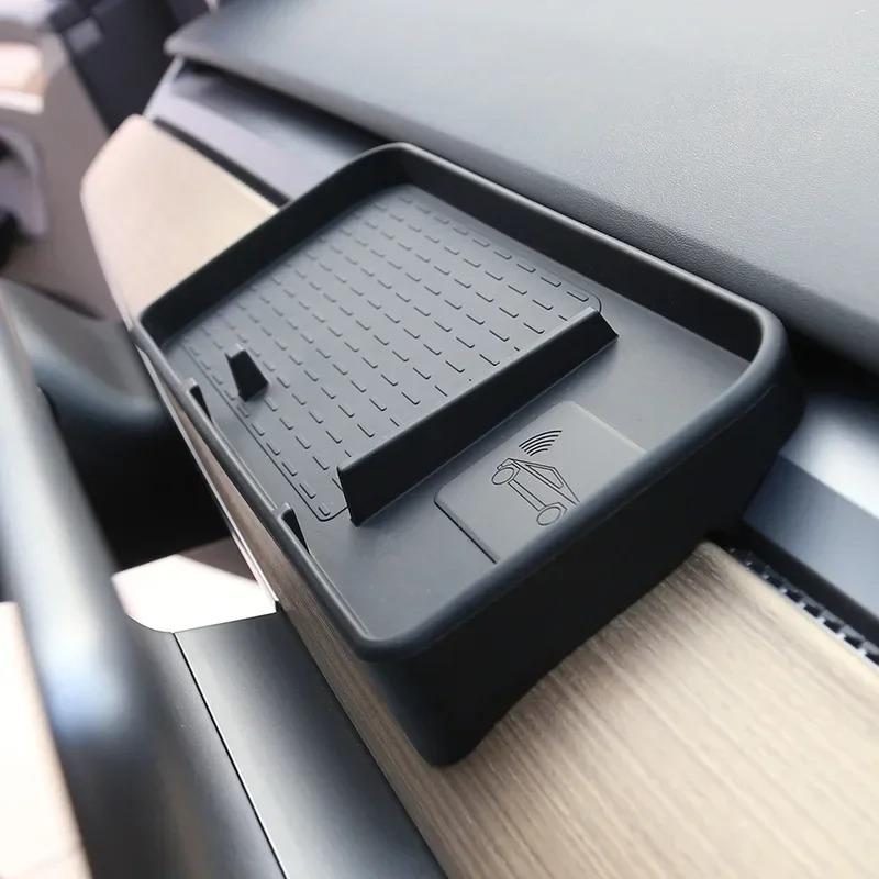 Instrument Panel ETC Storage Box for Tesla Model 3 Y Dashboard Screen Tray Central Control Silicone Box Car Accessories 2023
