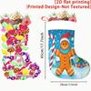 Christmas Decoration Fireplace Hanging Stocking Christmas, Candy Cane, Gingerbread Man 2D Flat Christmas Gift