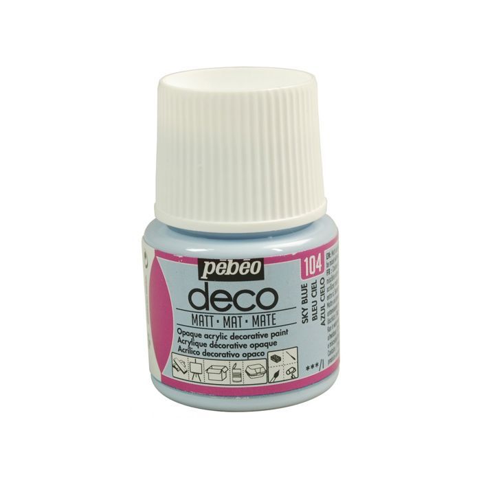 Acrylic Paint - Pébéo - P.BO Déco - Sky Blue - Matt - 45ml